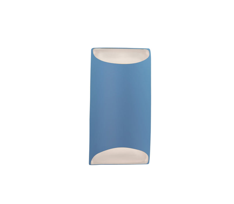 Justice Designs CER-5750W-SKBL LED Outdoor Wall Sconce, Sky Blue