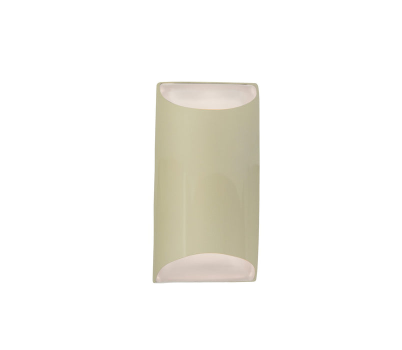 Justice Designs CER-5750W-VAN LED Outdoor Wall Sconce, Vanilla (Gloss)
