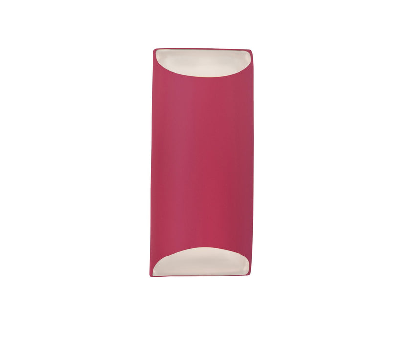 Justice Designs CER-5755-CRSE Two Light Wall Sconce, Cerise