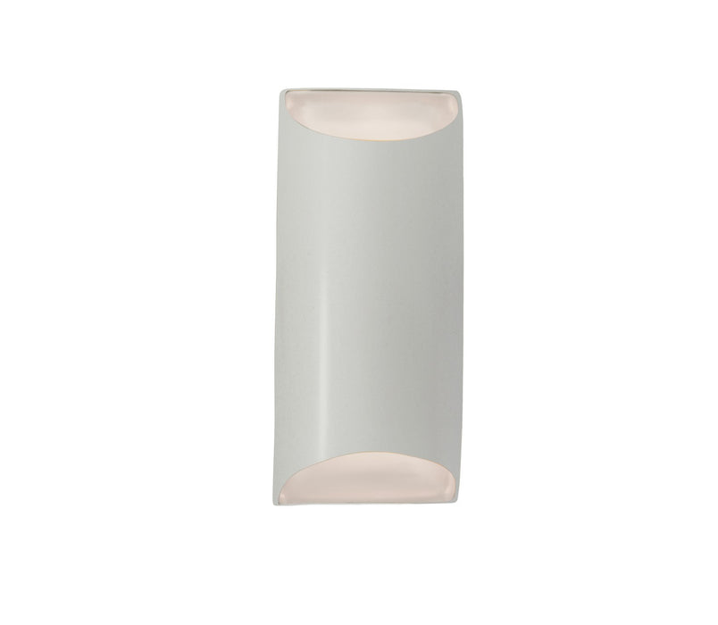 Justice Designs CER-5755-MAT Two Light Wall Sconce, Matte White