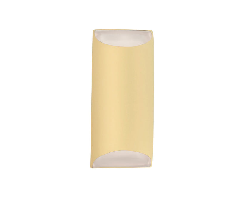 Justice Designs CER-5755-MYLW Two Light Wall Sconce, Muted Yellow