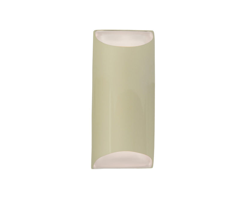 Justice Designs CER-5755-VAN Two Light Wall Sconce, Vanilla (Gloss)