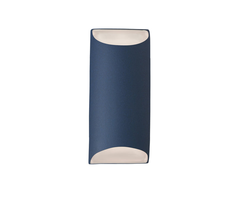 Justice Designs CER-5755W-MDMT LED Outdoor Wall Sconce, Midnight Sky w/ Matte White