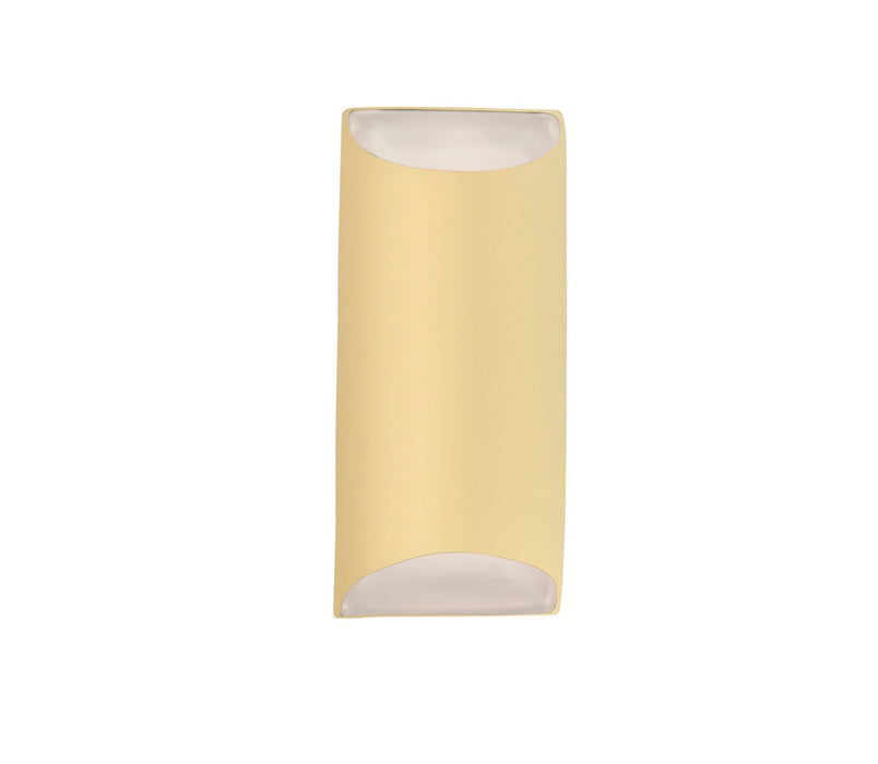 Justice Designs CER-5755W-MYLW LED Outdoor Wall Sconce, Muted Yellow