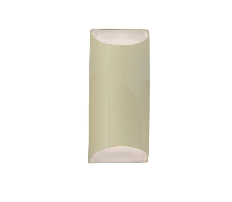 Justice Designs CER-5755W-VAN LED Outdoor Wall Sconce, Vanilla (Gloss)