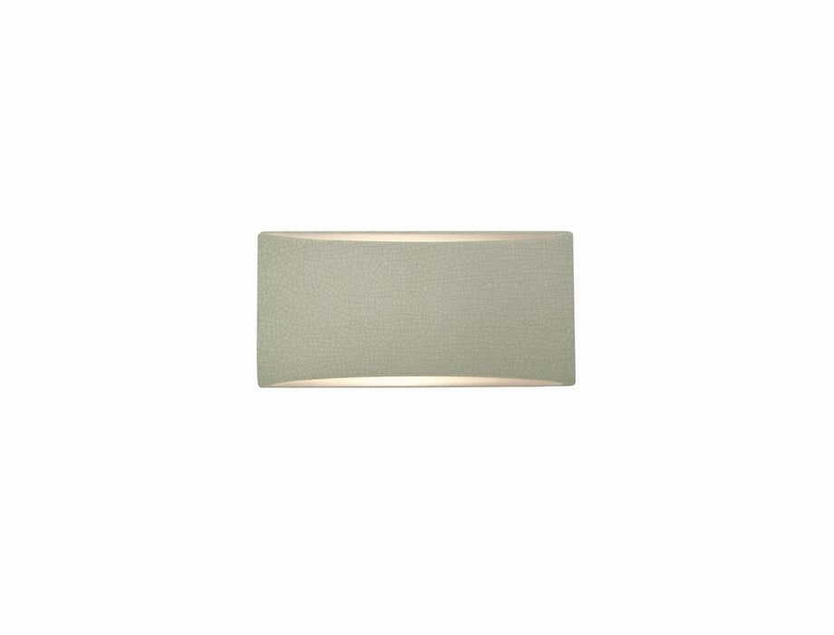 Justice Designs CER-5760-CKC One Light Wall Sconce, Celadon Green Crackle