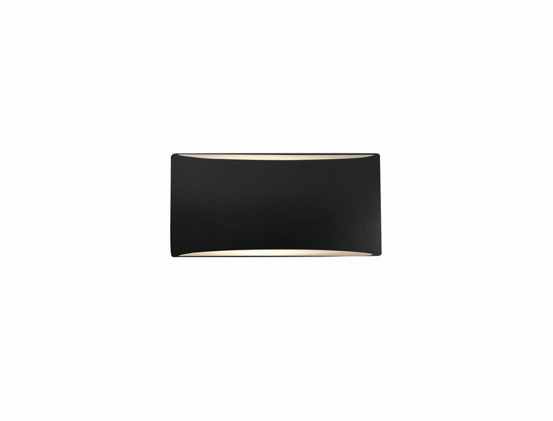 Justice Designs CER-5760-CRB One Light Wall Sconce, Carbon - Matte Black