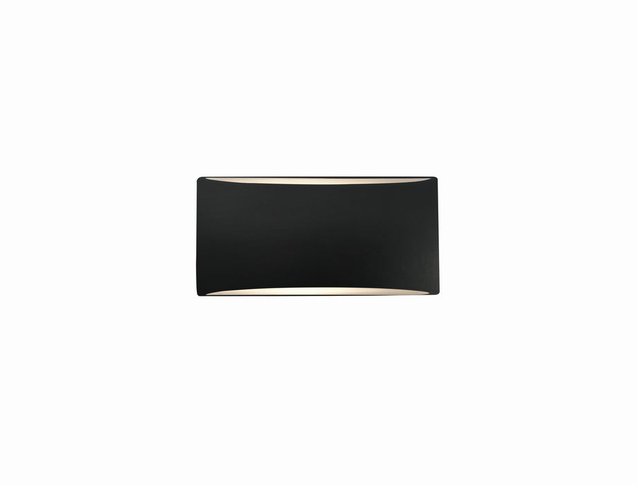 Justice Designs CER-5760-CRB One Light Wall Sconce, Carbon - Matte Black