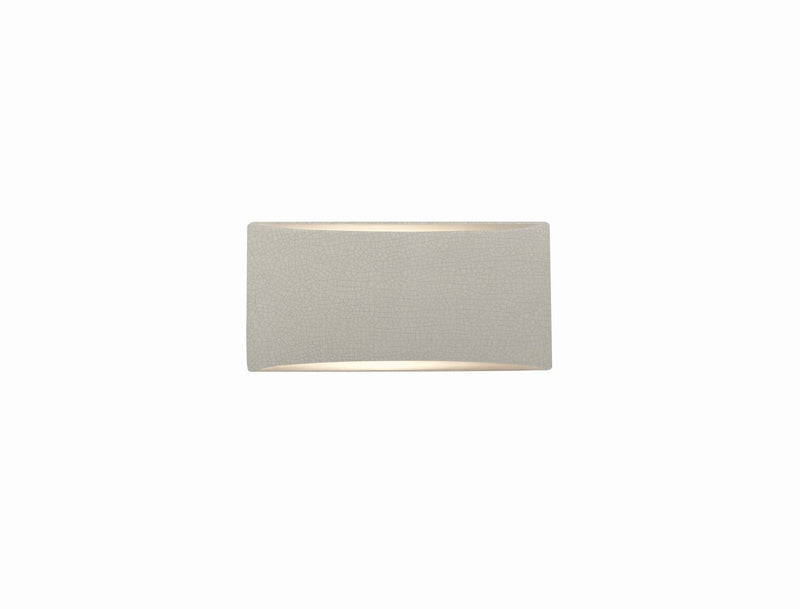 Justice Designs CER-5760-CRK One Light Wall Sconce, White Crackle