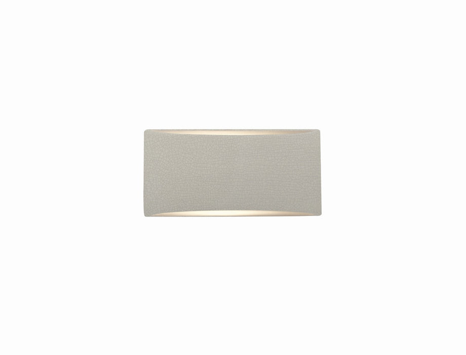 Justice Designs CER-5760-CRK One Light Wall Sconce, White Crackle
