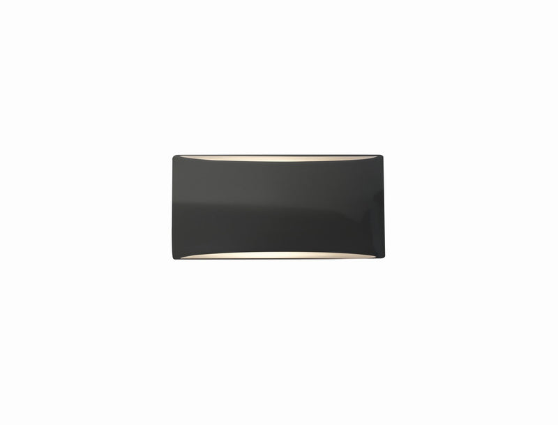 Justice Designs CER-5760-GRY One Light Wall Sconce, Gloss Grey