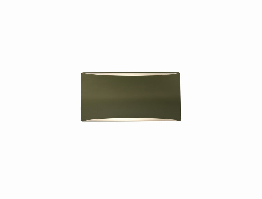 Justice Designs CER-5760-MGRN One Light Wall Sconce, Matte Green