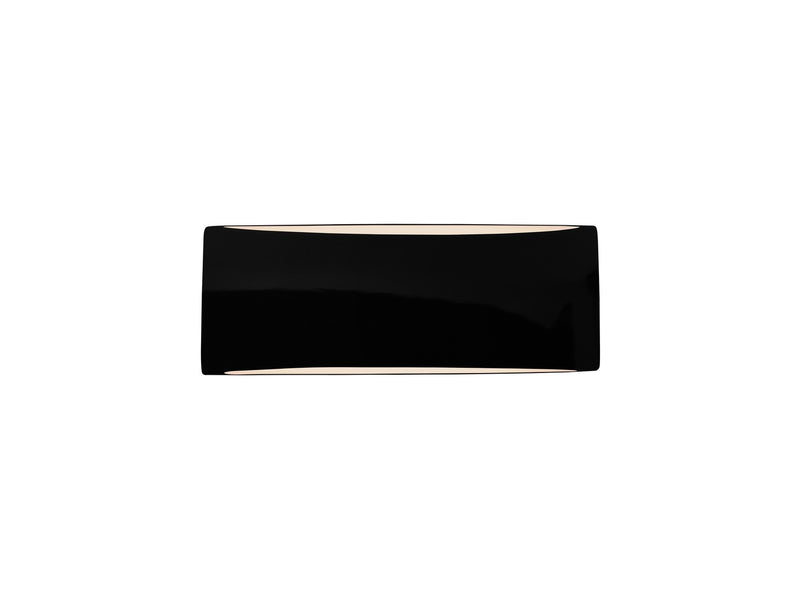 Justice Designs CER-5765-BLK One Light Wall Sconce, Gloss Black