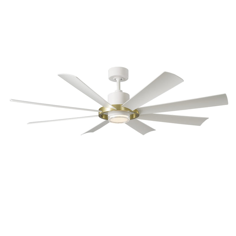 Modern Forms Fans FR-W2303-60L-SB/MW 60" Ceiling Fan, Soft Brass/Matte White