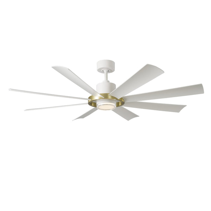 Modern Forms Fans FR-W2303-60L-SB/MW 60" Ceiling Fan, Soft Brass/Matte White