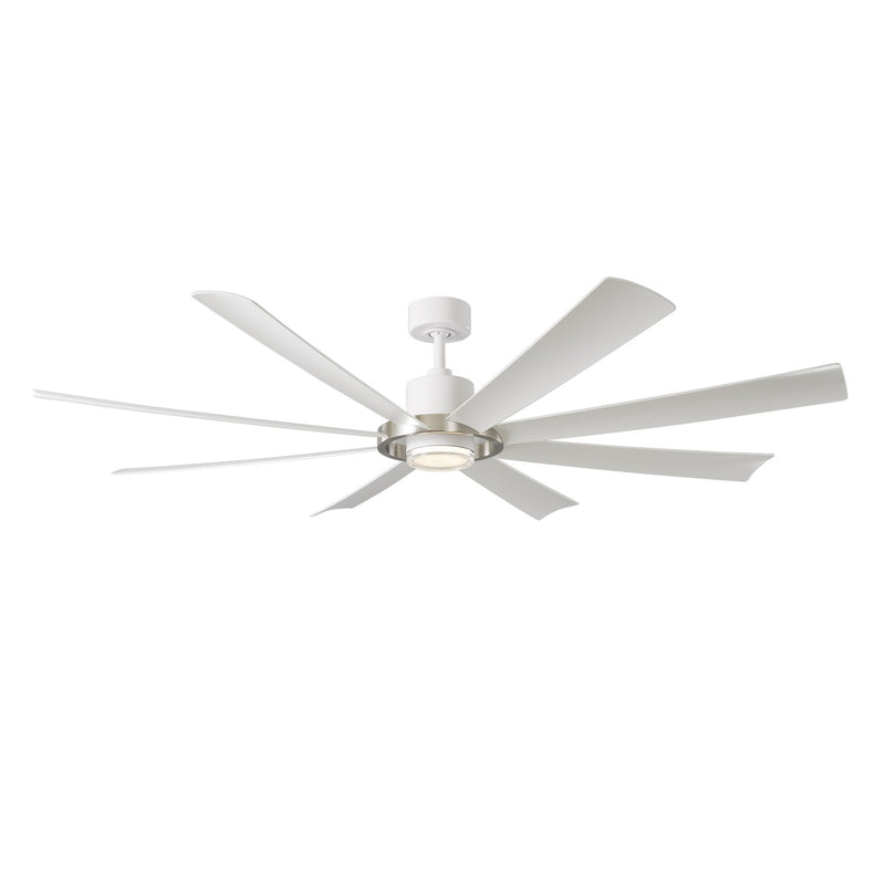 Modern Forms Fans FR-W2303-72L-BN/MW 72" Ceiling Fan, Brushed Nickel/Matte White