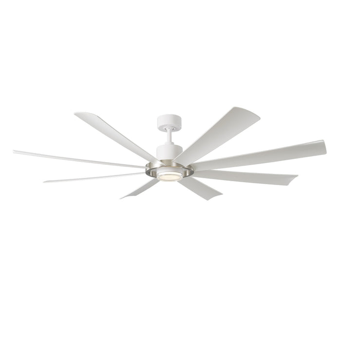 Modern Forms Fans FR-W2303-72L-BN/MW 72" Ceiling Fan, Brushed Nickel/Matte White