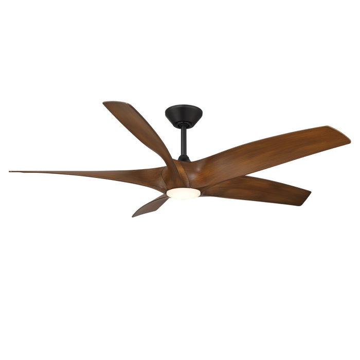 Modern Forms Fans FR-W2401-62L-MB/DK 62" Ceiling Fan, Matte Black/Distressed Koa