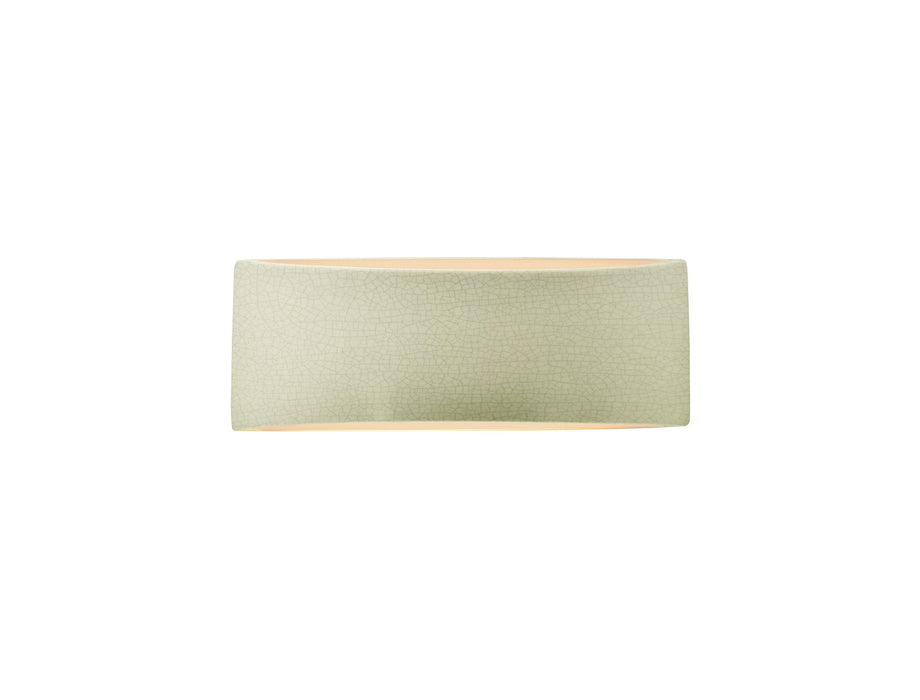 Justice Designs CER-5765-CKC One Light Wall Sconce, Celadon Green Crackle