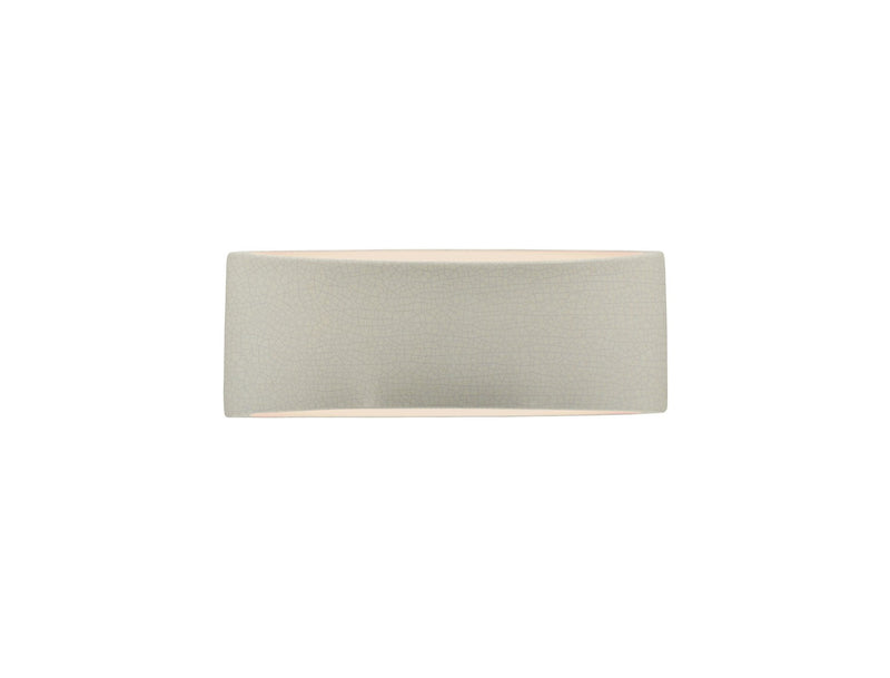 Justice Designs CER-5765-CRK One Light Wall Sconce, White Crackle