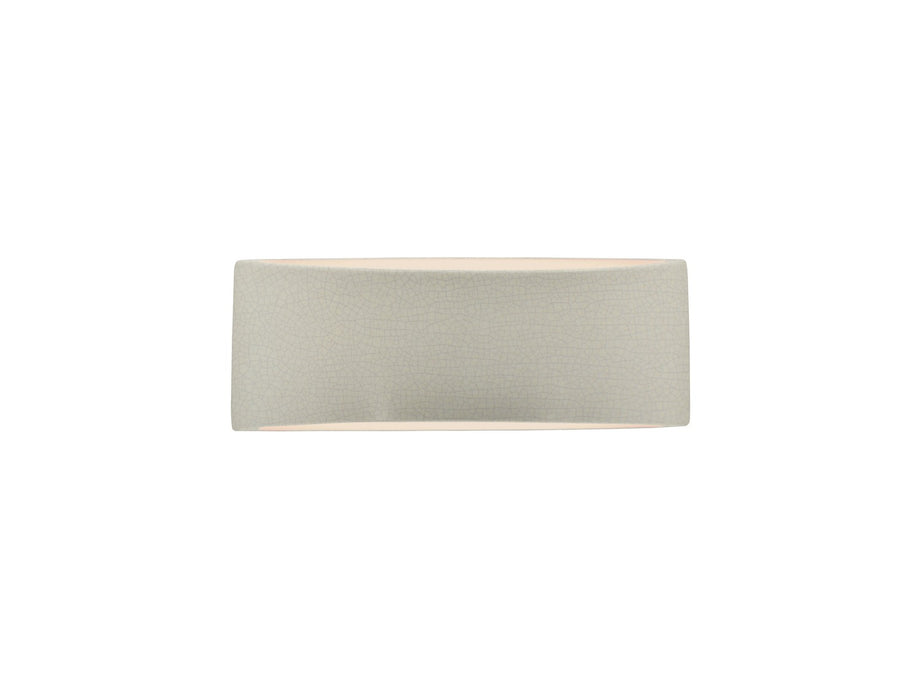 Justice Designs CER-5765-CRK One Light Wall Sconce, White Crackle