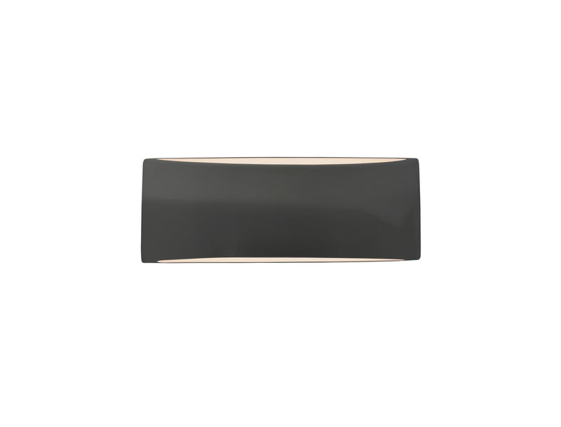 Justice Designs CER-5765-GRY One Light Wall Sconce, Gloss Grey