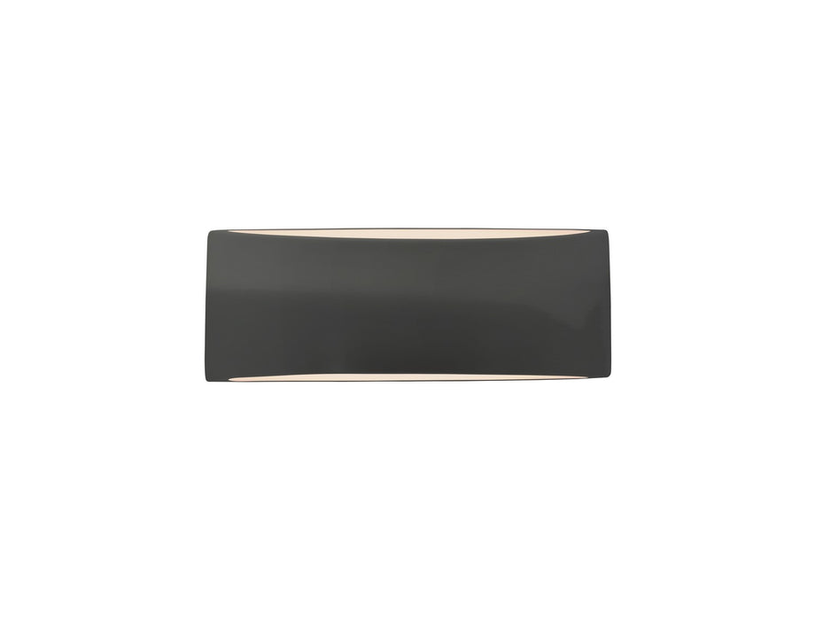 Justice Designs CER-5765-GRY One Light Wall Sconce, Gloss Grey