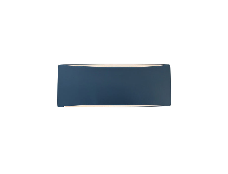 Justice Designs CER-5765-MDMT One Light Wall Sconce, Midnight Sky w/ Matte White