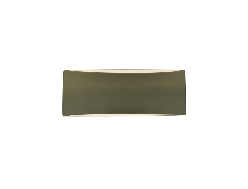 Justice Designs CER-5765-MGRN One Light Wall Sconce, Matte Green