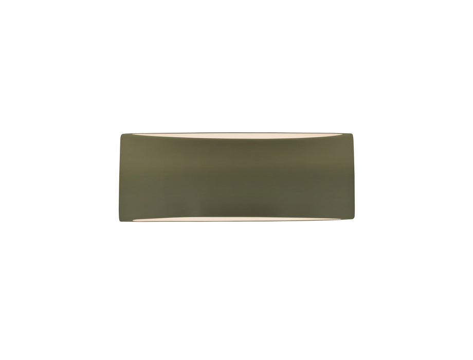 Justice Designs CER-5765-MGRN One Light Wall Sconce, Matte Green