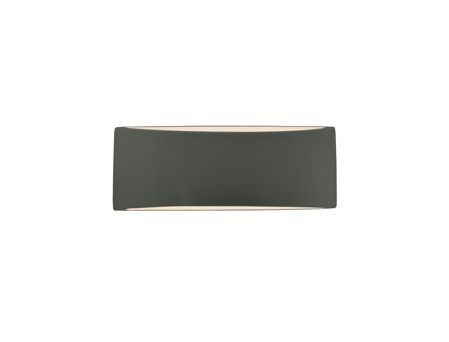 Justice Designs CER-5765-PWGN One Light Wall Sconce, Pewter Green