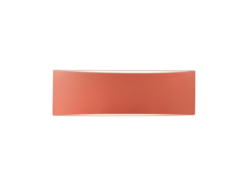 Justice Designs CER-5767-BSH Two Light Wall Sconce, Gloss Blush