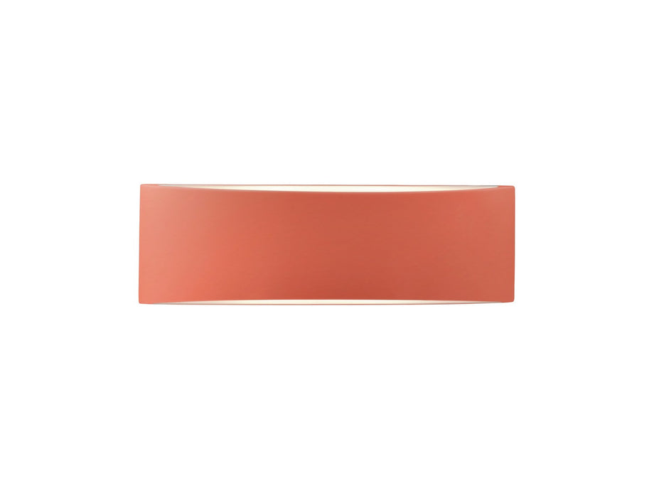 Justice Designs CER-5767-BSH Two Light Wall Sconce, Gloss Blush