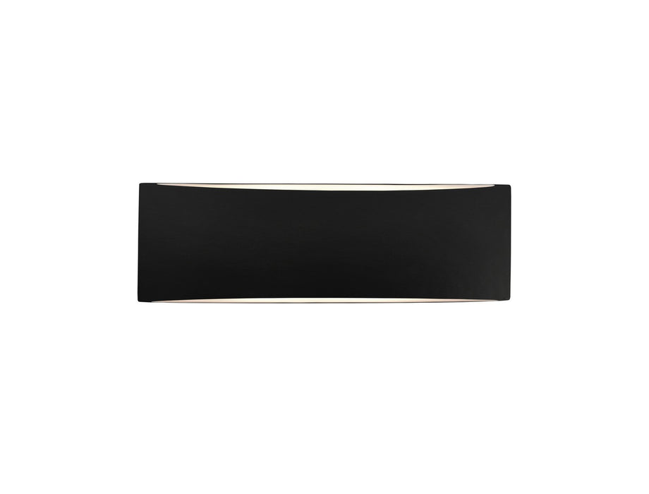 Justice Designs CER-5767-CRB Two Light Wall Sconce, Carbon - Matte Black