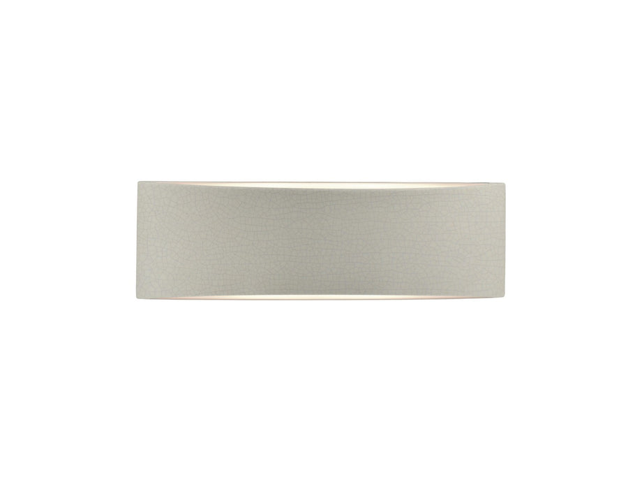 Justice Designs CER-5767-CRK Two Light Wall Sconce, White Crackle