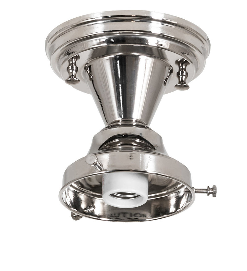 Meyda Tiffany 145904 One Light Semi-Flushmount Hardware, Polished Nickel