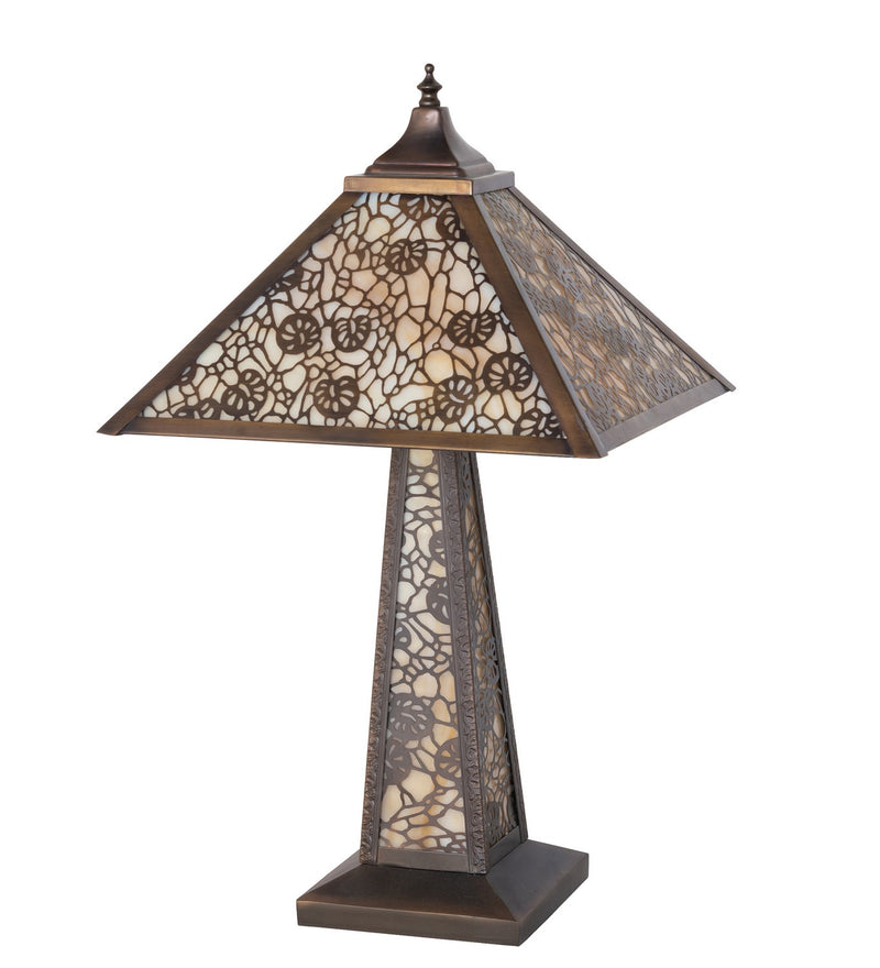 Meyda Tiffany 231503 One Light Table Lamp, Antique Copper