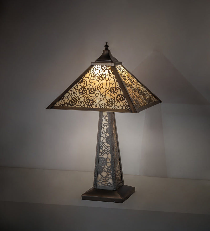 Meyda Tiffany 231503 One Light Table Lamp, Antique Copper