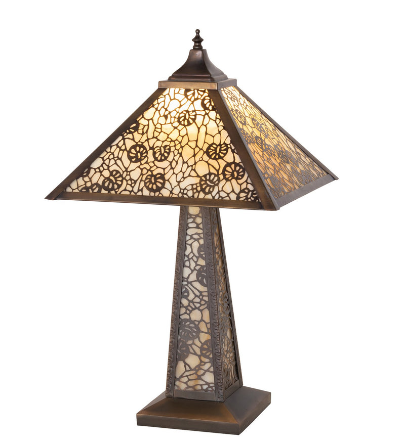 Meyda Tiffany 231503 One Light Table Lamp, Antique Copper