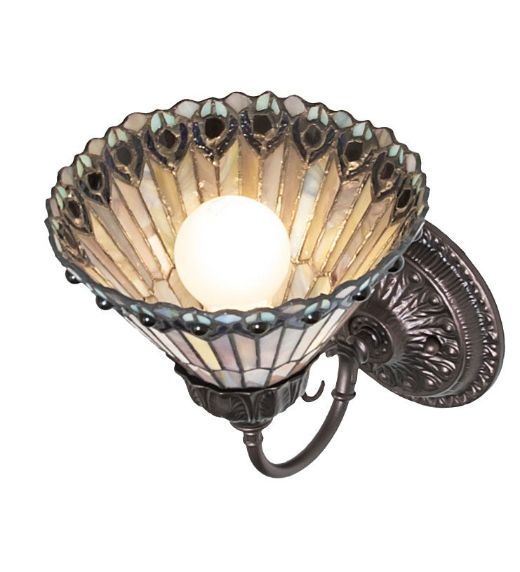 Meyda Tiffany 245430 One Light Wall Sconce, Mahogany Bronze