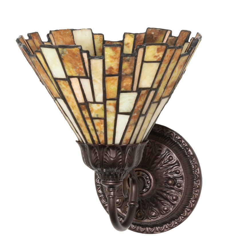 Meyda Tiffany 245431 One Light Wall Sconce, Mahogany Bronze