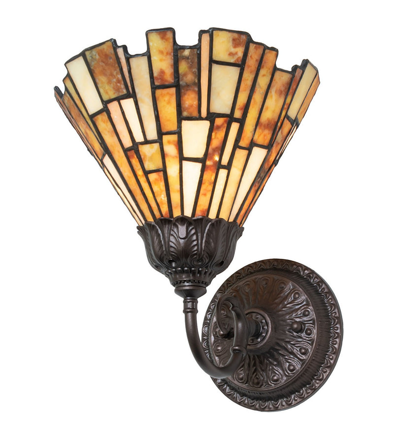 Meyda Tiffany 245431 One Light Wall Sconce, Mahogany Bronze