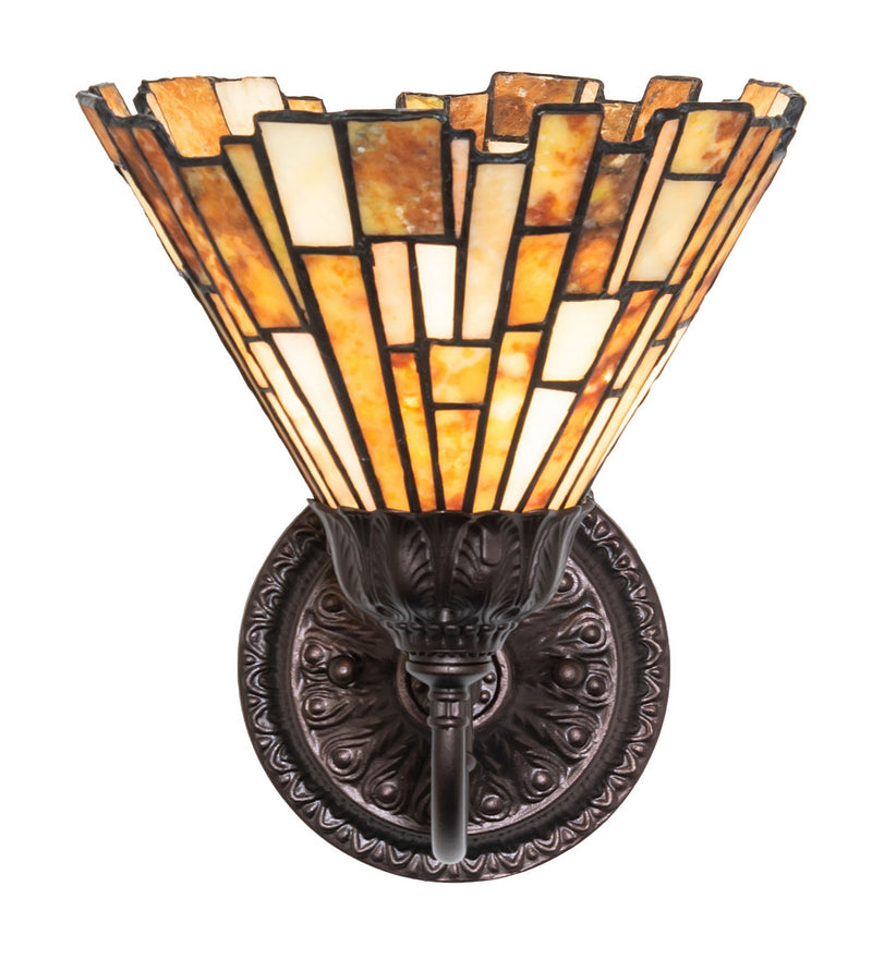 Meyda Tiffany 245431 One Light Wall Sconce, Mahogany Bronze