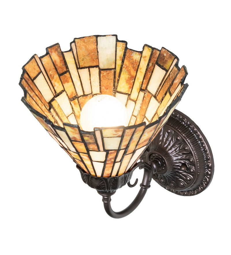 Meyda Tiffany 245431 One Light Wall Sconce, Mahogany Bronze
