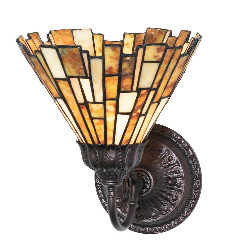 Meyda Tiffany 245431 One Light Wall Sconce, Mahogany Bronze