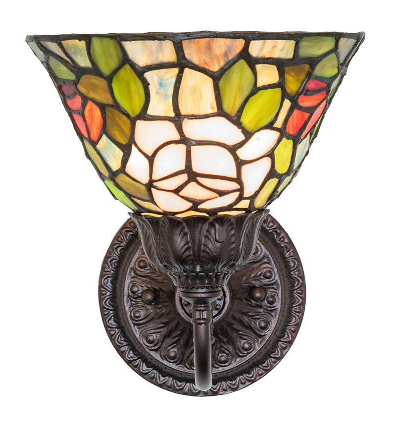 Meyda Tiffany 245441 One Light Wall Sconce, Mahogany Bronze