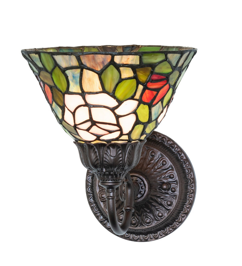 Meyda Tiffany 245441 One Light Wall Sconce, Mahogany Bronze