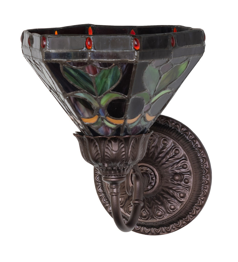 Meyda Tiffany 245442 One Light Wall Sconce, Mahogany Bronze