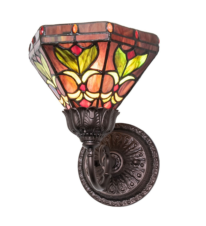 Meyda Tiffany 245442 One Light Wall Sconce, Mahogany Bronze