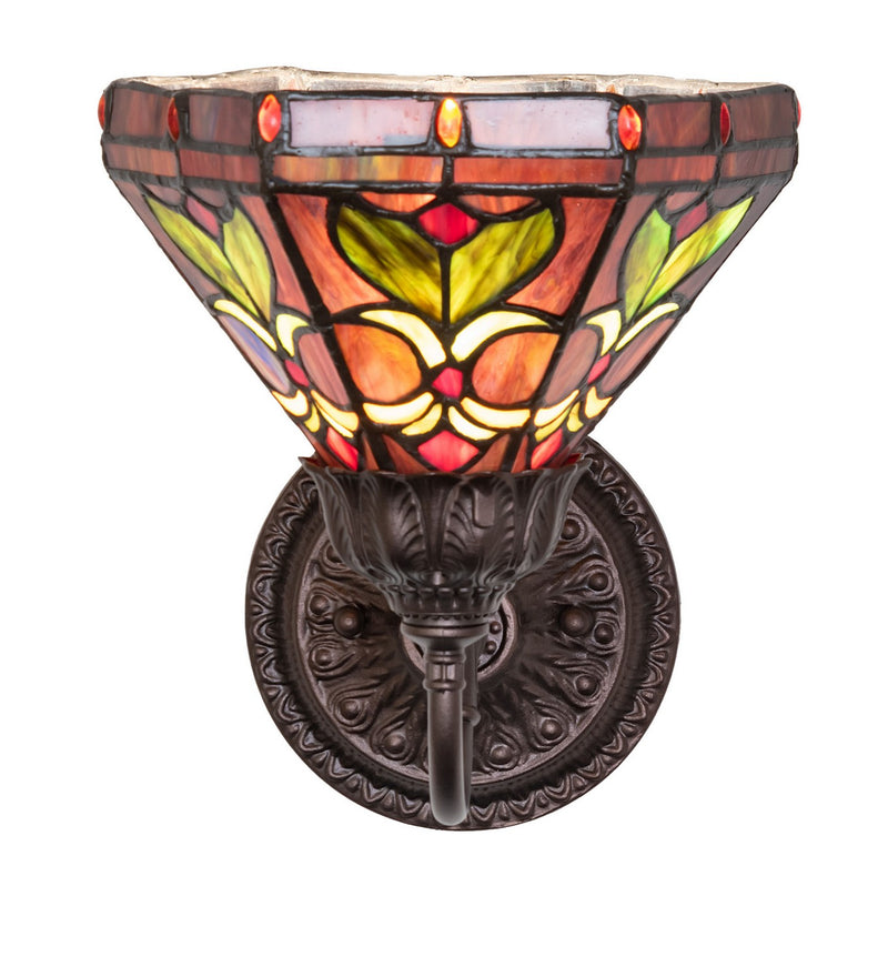 Meyda Tiffany 245442 One Light Wall Sconce, Mahogany Bronze